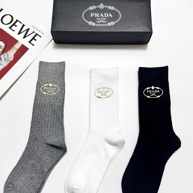 PRADA 26S CREW SOCKS 413936 (1 BOX)
