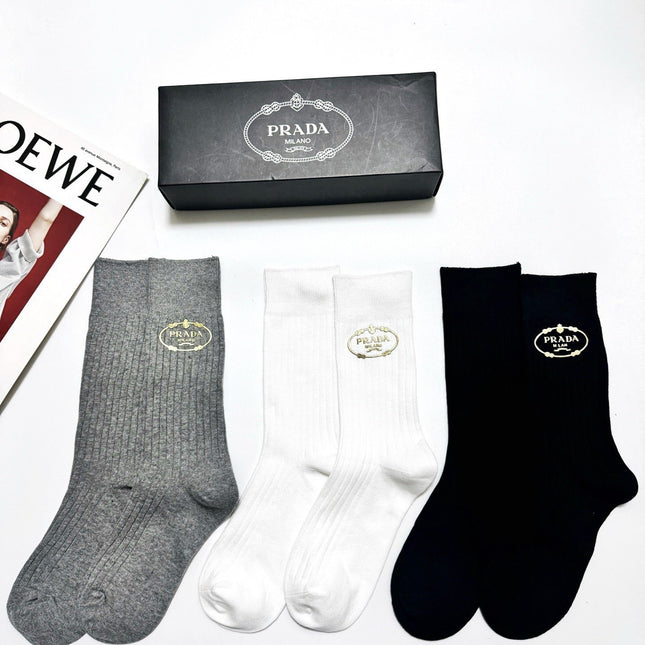 PRADA 26S CREW SOCKS 413936 (1 BOX)