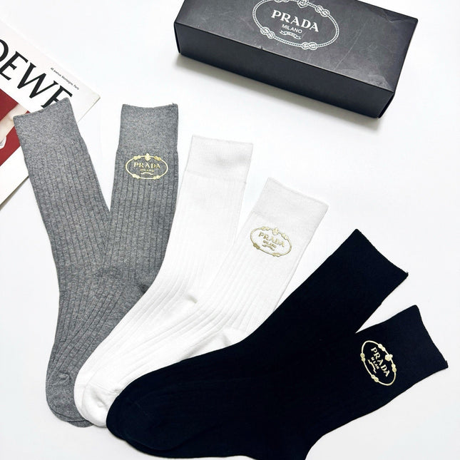 PRADA 26S CREW SOCKS 413936 (1 BOX)