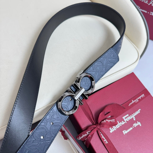 BELT 35MM IN NAVY BLUE CALFSKIN 621659