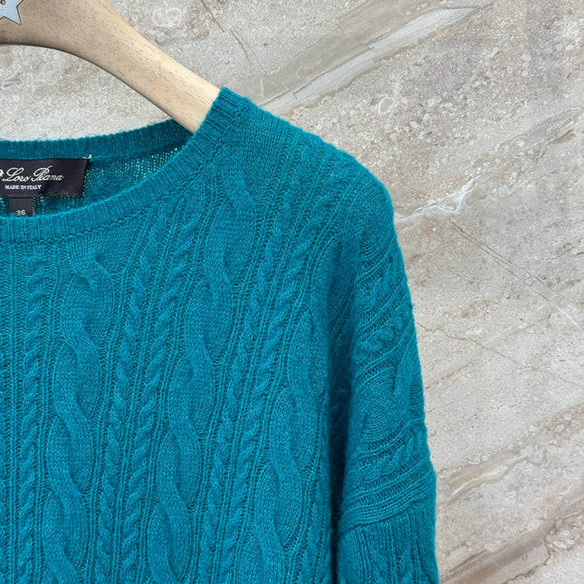 LORO PIANA 26S LONG CABLE-KNIT SWEATER 902