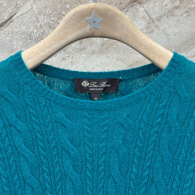LORO PIANA 26S LONG CABLE-KNIT SWEATER 902