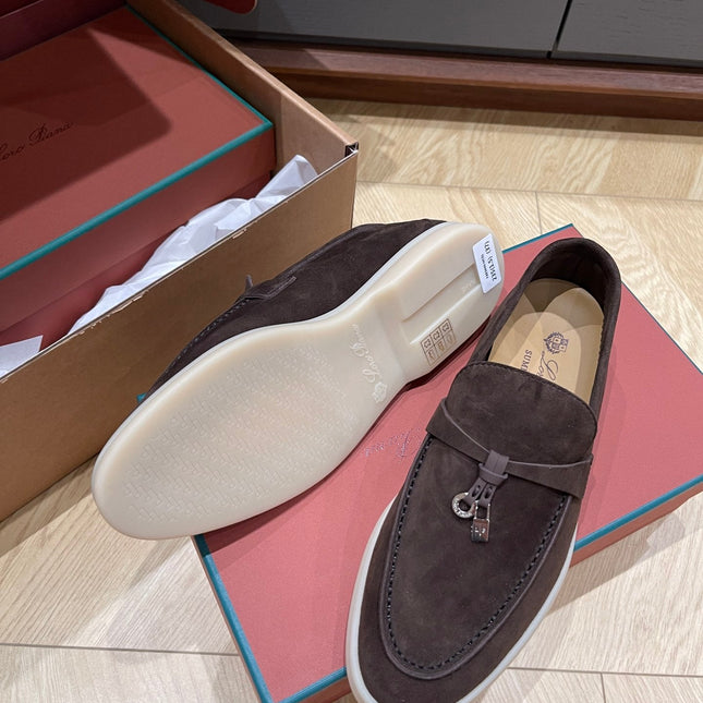 CHARMS WALK LOAFERS IN DARK CHOCOLATE BROWN SUEDE