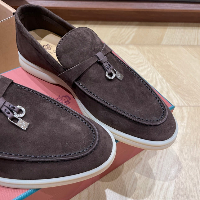 CHARMS WALK LOAFERS IN DARK CHOCOLATE BROWN SUEDE