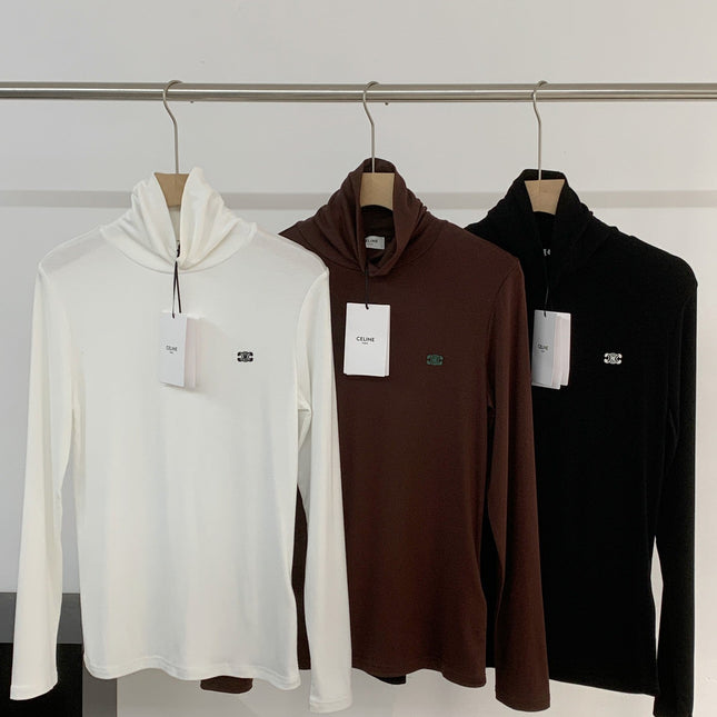 CELINE 25S EMBROIDERED LONG-SLEEVE T-SHIRT 0038
