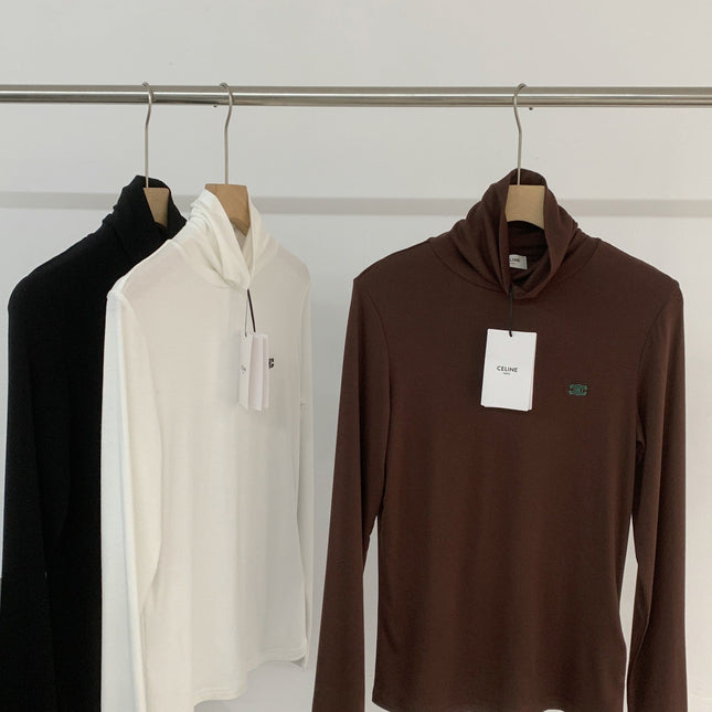 CELINE 25S EMBROIDERED LONG-SLEEVE T-SHIRT 0038