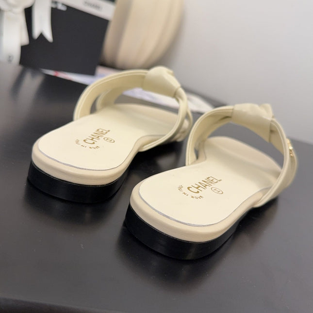 LACE MULE 2 CM IN WHITE CREAM LAMBSKIN