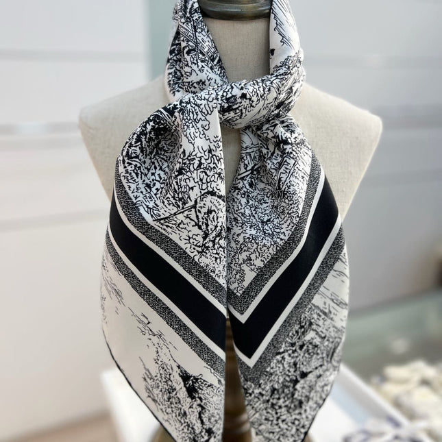 DIOR 26S SCARF 90CM IN SILK 198369