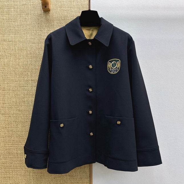 VALENTINO 26S EMBROIDERED BADGE BLAZER STYLE 4