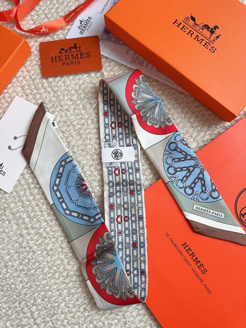HERMES 26S SCARF 86 IN SILK 309605