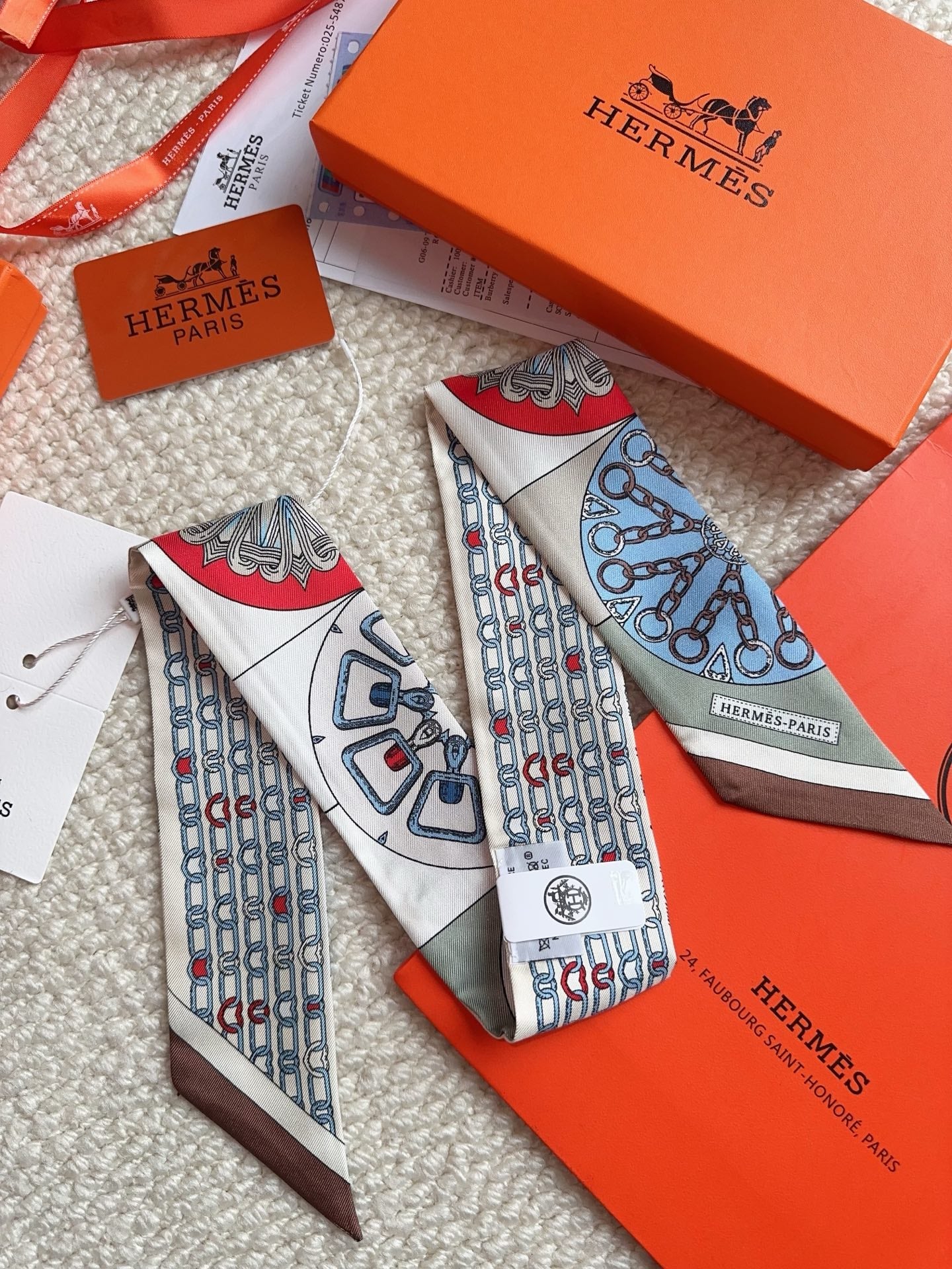 HERMES 26S SCARF 86 IN SILK 309605