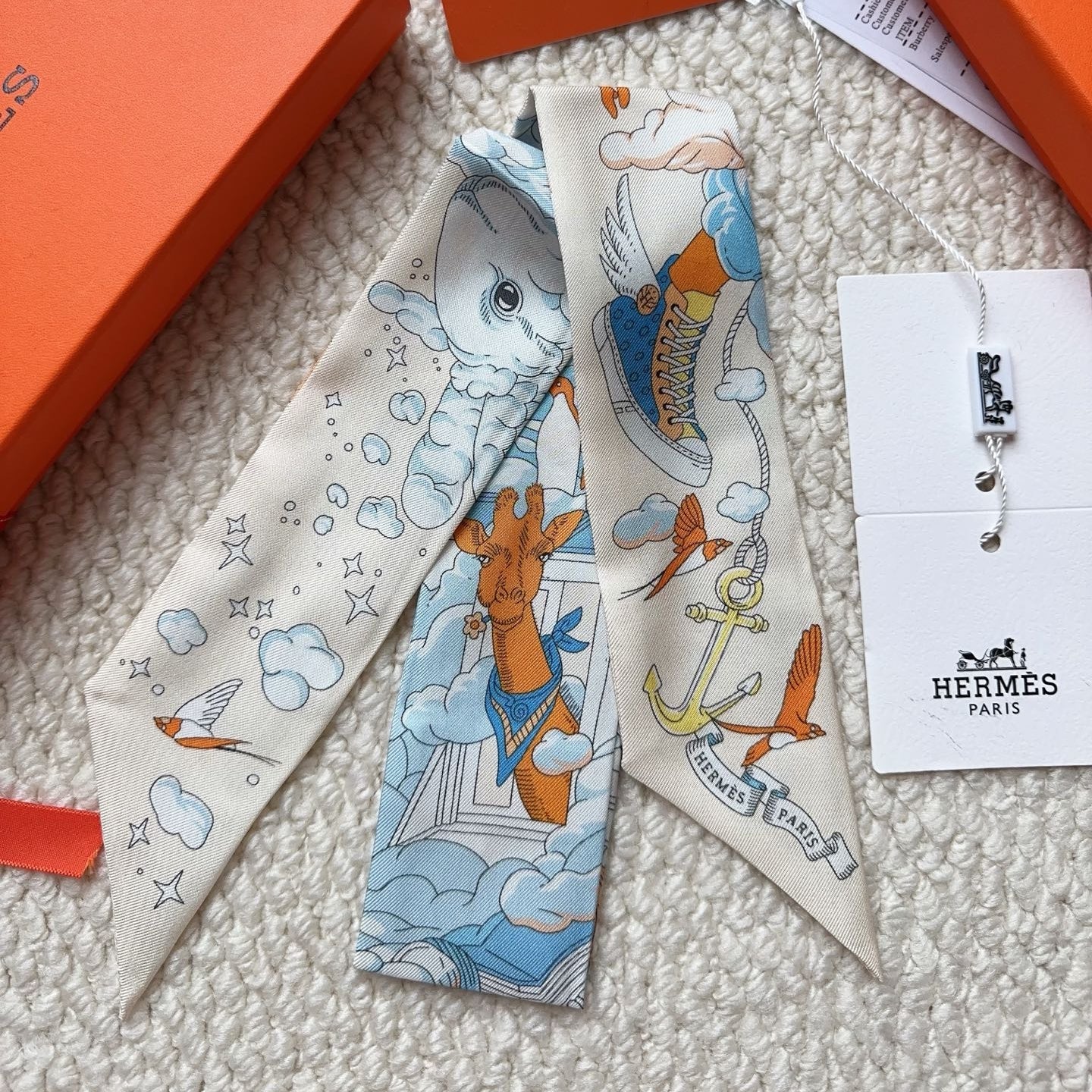 HERMES 26S SCARF 86 IN SILK 309633