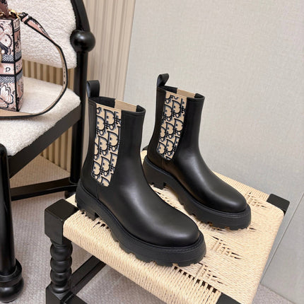 DIOR 26S KIDS CHELSEA BOOT IN BLACK POLISHED CALFSKIN