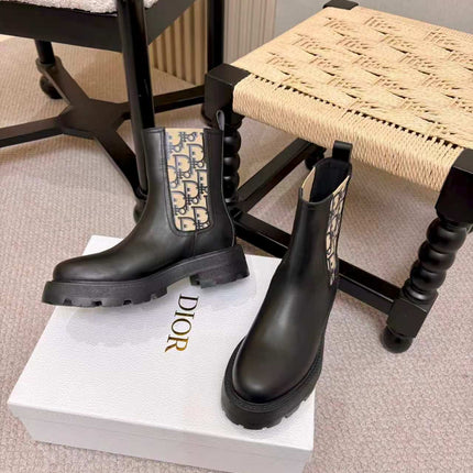 DIOR 26S KIDS CHELSEA BOOT IN BLACK POLISHED CALFSKIN