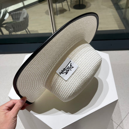 DIOR 26S STRAW BOATER HAT STYLE 206