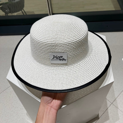 DIOR 26S STRAW BOATER HAT STYLE 206