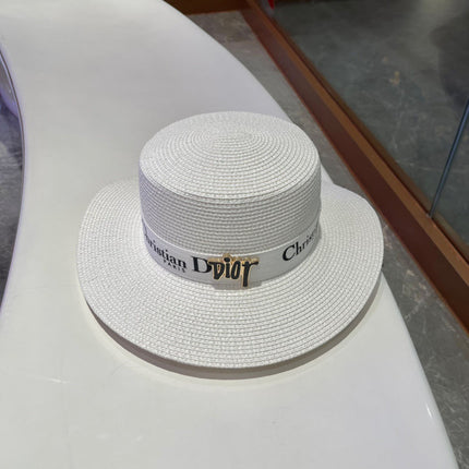 DIOR 26S STRAW BOATER HAT STYLE 195