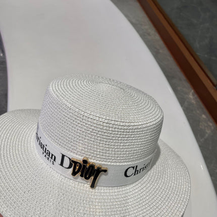 DIOR 26S STRAW BOATER HAT STYLE 195
