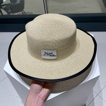 DIOR 26S STRAW BOATER HAT STYLE 203