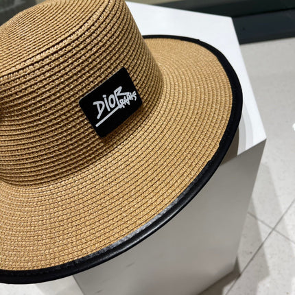 DIOR 26S STRAW BOATER HAT STYLE 204