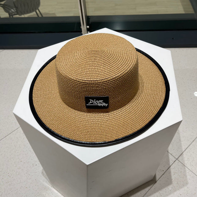 DIOR 26S STRAW BOATER HAT STYLE 204