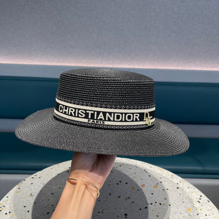 DIOR 26S STRAW BOATER HAT STYLE 148