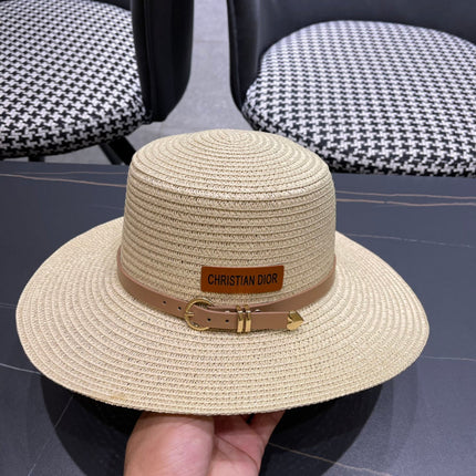DIOR 26S STRAW BOATER HAT STYLE 194