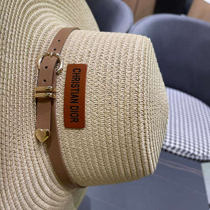 DIOR 26S STRAW BOATER HAT STYLE 202
