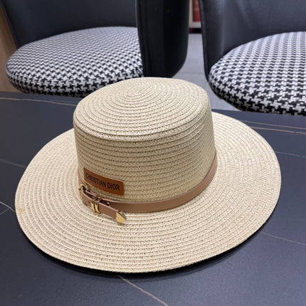 DIOR 26S STRAW BOATER HAT STYLE 202