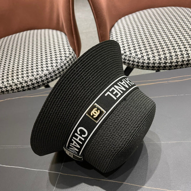 CHANEL 26S BOATER STRAW HAT 337950
