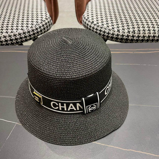 CHANEL 26S BOATER STRAW HAT 337950