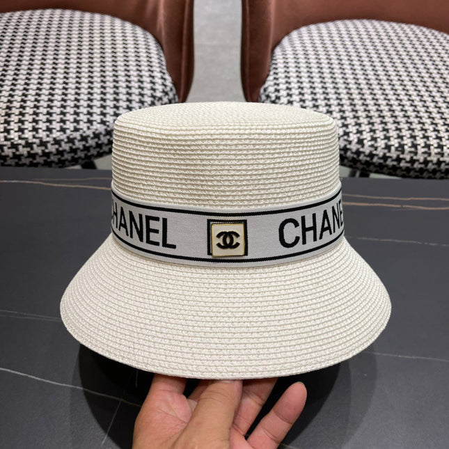 CHANEL 26S BOATER STRAW HAT 337951
