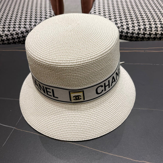 CHANEL 26S BOATER STRAW HAT 337951