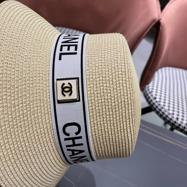 CHANEL 26S BOATER STRAW HAT 337948