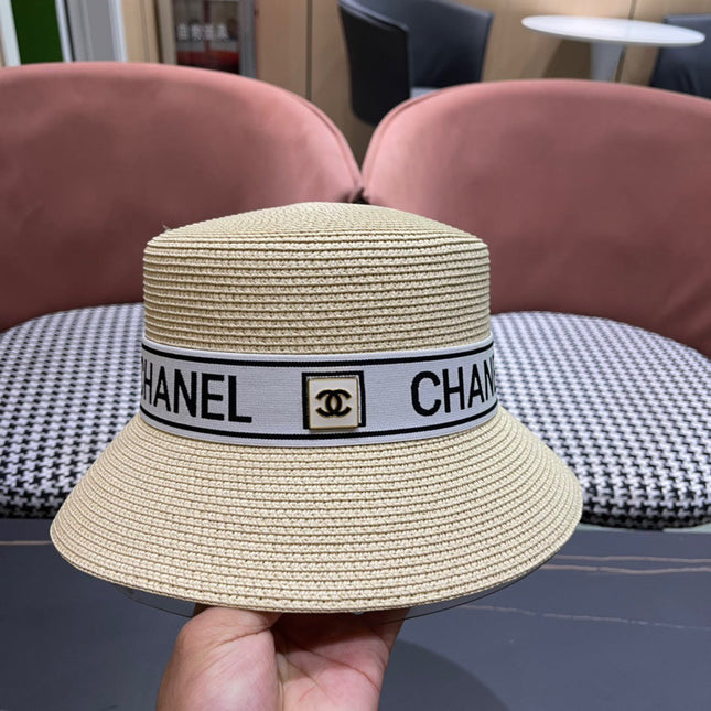 CHANEL 26S BOATER STRAW HAT 337948