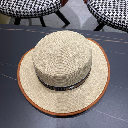 DIOR 26S STRAW BOATER HAT STYLE 150