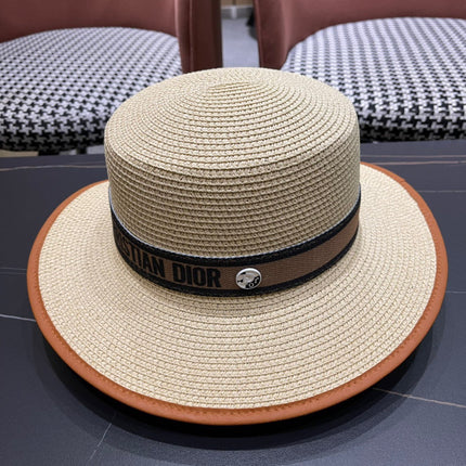 DIOR 26S STRAW BOATER HAT STYLE 150
