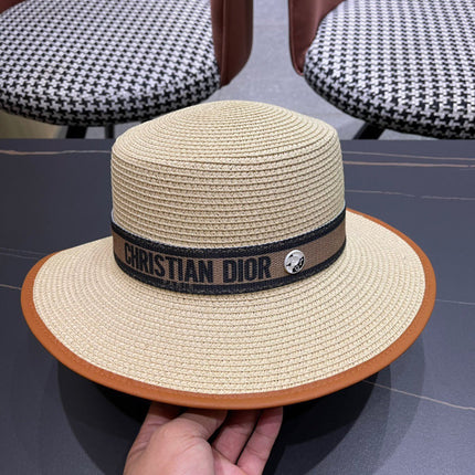 DIOR 26S STRAW BOATER HAT STYLE 150