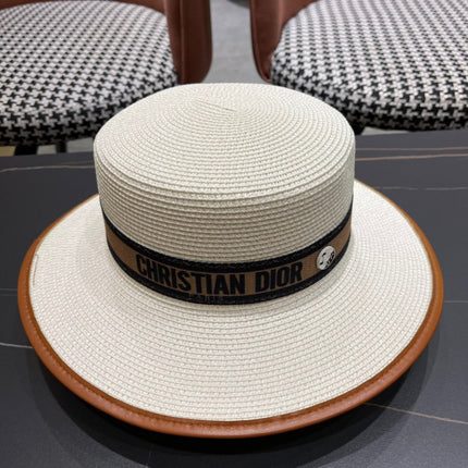 DIOR 26S STRAW BOATER HAT STYLE 153
