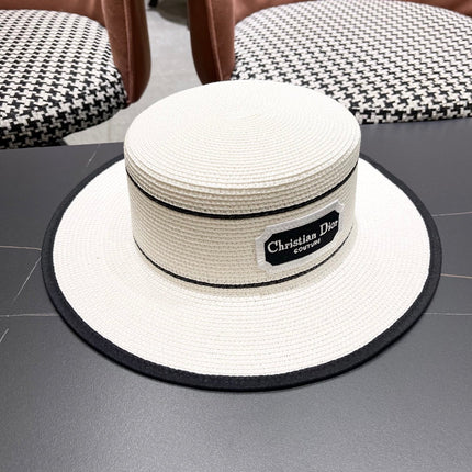 DIOR 26S STRAW BOATER HAT STYLE 131