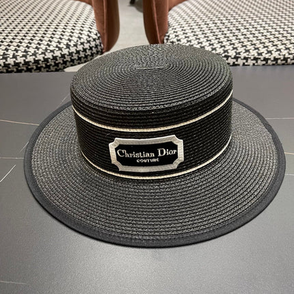 DIOR 26S STRAW BOATER HAT STYLE 133
