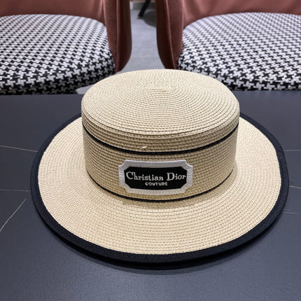 DIOR 26S STRAW BOATER HAT STYLE 134
