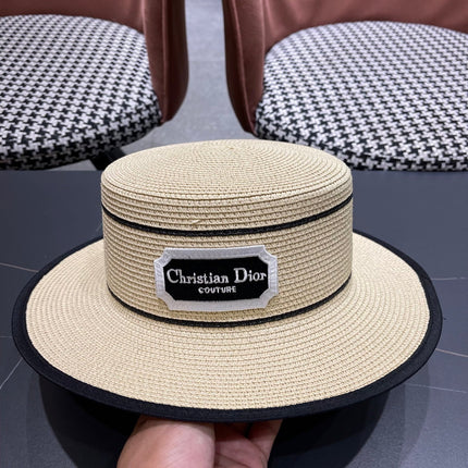 DIOR 26S STRAW BOATER HAT STYLE 134