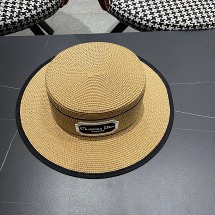 DIOR 26S STRAW BOATER HAT STYLE 132