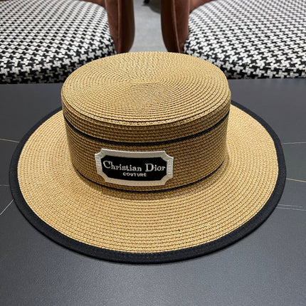 DIOR 26S STRAW BOATER HAT STYLE 132