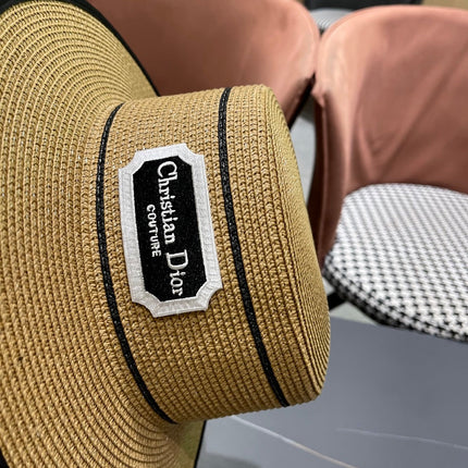 DIOR 26S STRAW BOATER HAT STYLE 132