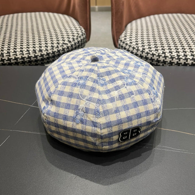 BALENCIAGA 26S PLAID BERET STYLE 6