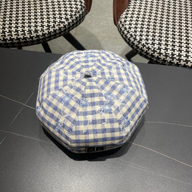 BALENCIAGA 26S PLAID BERET STYLE 6