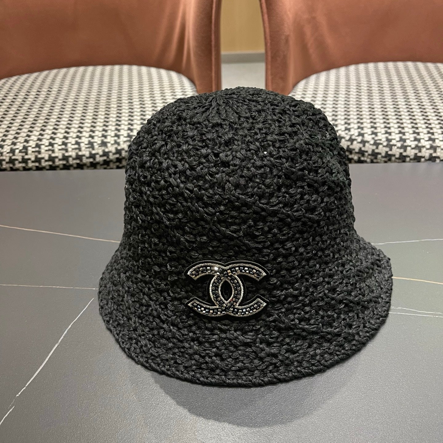 CHANEL 26S RAFFIA BUCKET HAT 335791