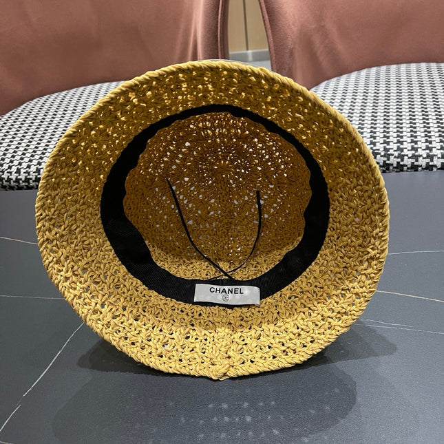 CHANEL 26S RAFFIA BUCKET HAT 335789